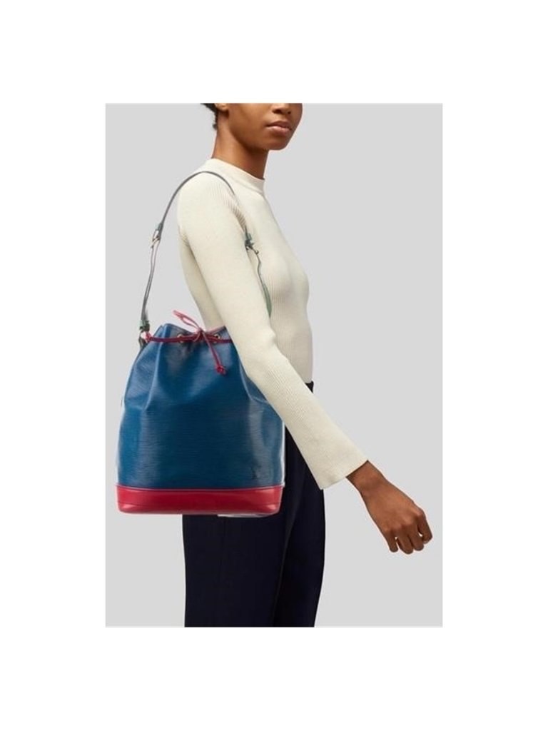 Pre- Love Louis Vuitton Blue And Red Epi Leather Drawstring Bucket Bag